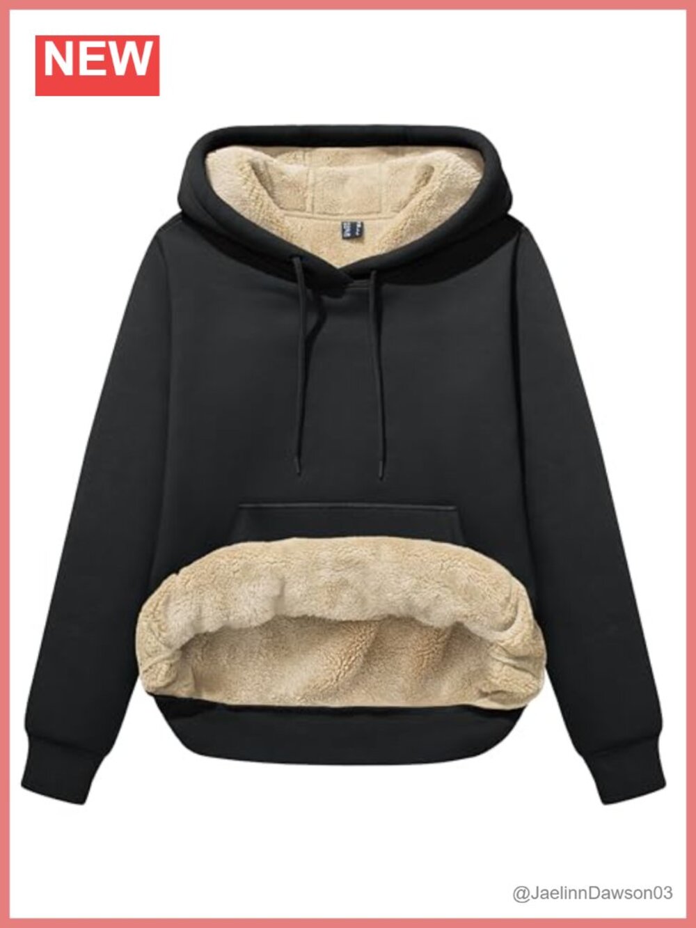 Sherpa Fleece Lined Hoodie Women's Warm Pullover Sweatshirt